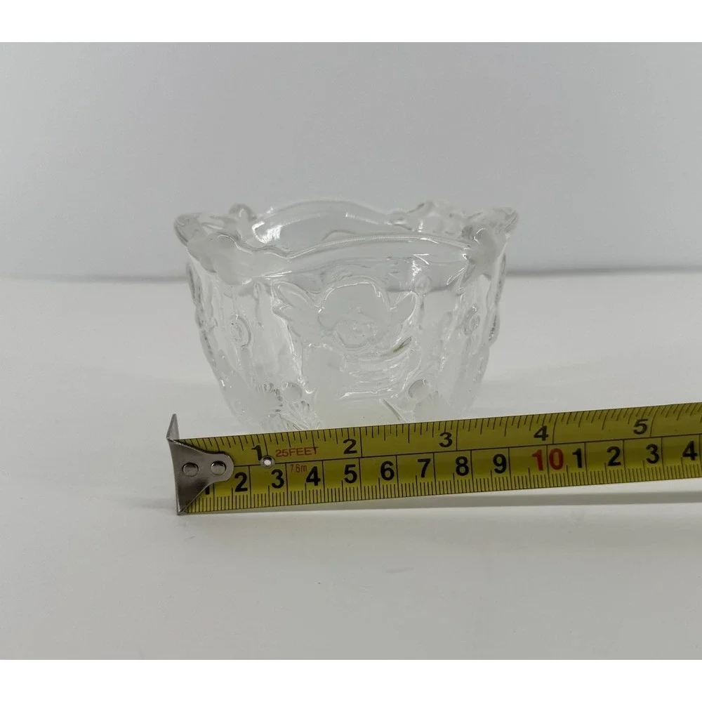 Vintage Mikasa Cherub Holiday Lights Crystal Frosted Angels Candle Holder Xmas